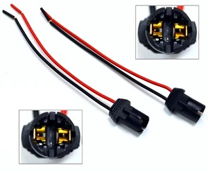 Universal Pigtail Wire Female Socket 168 T10 PBL License Plate Tag Light Bulb O - Picture 1 of 6