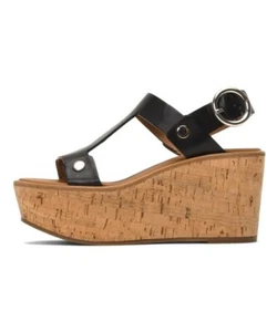 Neu Frye Dahlia Nieten Leder schwarz Damen Keilabsatz Größe US 7 M RTL $ 458 - Bild 1 von 5