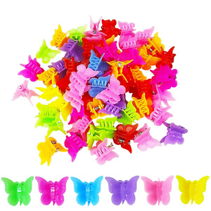 100 Packs Butterfly Hair Clips, Beautiful Mini Hair Accessories for Little Girl 