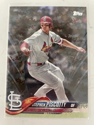 2018 Topps 纪念日迷彩 SSP Stephen Piscotty #158 红雀队平行 SP — 第 1/2 张图片