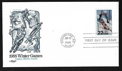 #2369  22c Winter Olympics - Calgary 1988 - Artmaster - FDC - Image 1 of 2