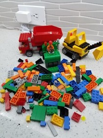 ❤️Lego Road Construction Set 6187 Dump Truck Excavator Steam Roller Free Ship