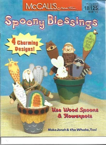 Spoony Blessings McCall's Creates #18125 Craft Leaflet Wood Spoons & Flowerpots - Picture 1 of 2