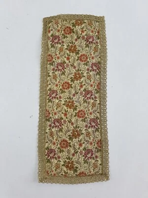 Vintage French Brocade Floral Table Runner 62x22cm - Image 1 of 4