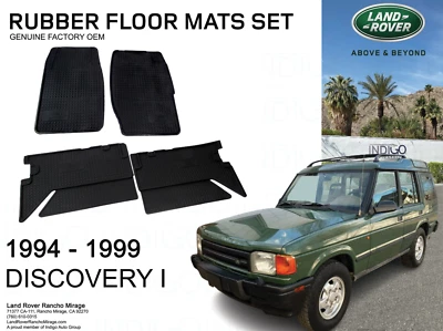 GENUINE OEM LAND ROVER RUBBER FLOOR MATS SET KIT DISCOVERY I 94-99 STC8188AB - Image 1 of 2