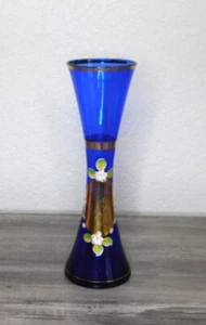 Vintage Nasco Japan kobaltblau handbemalte Knospenvase 8"🏺 - Bild 1 von 4