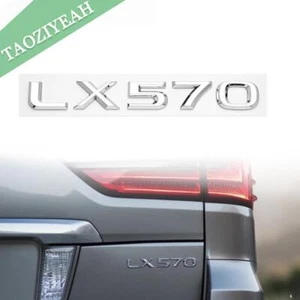 Emblema cromado plata LX570 tapa trasera maletero insignia pegatina placa de identificación reemplazo calcomanía - Imagen 1 de 2