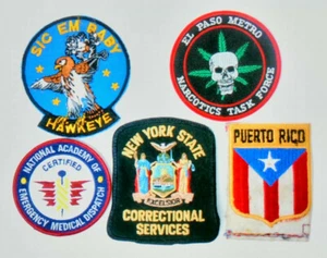 Patch Sic Em Baby,Porto Rico,spedizione medica,NY correzioni,attività narcotici - Foto 1 di 1