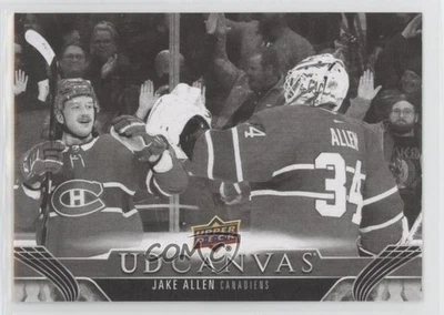 2023-24 Upper Deck Series 1 UD Canvas Black & White Jake Allen #C42 - Image 1 of 2