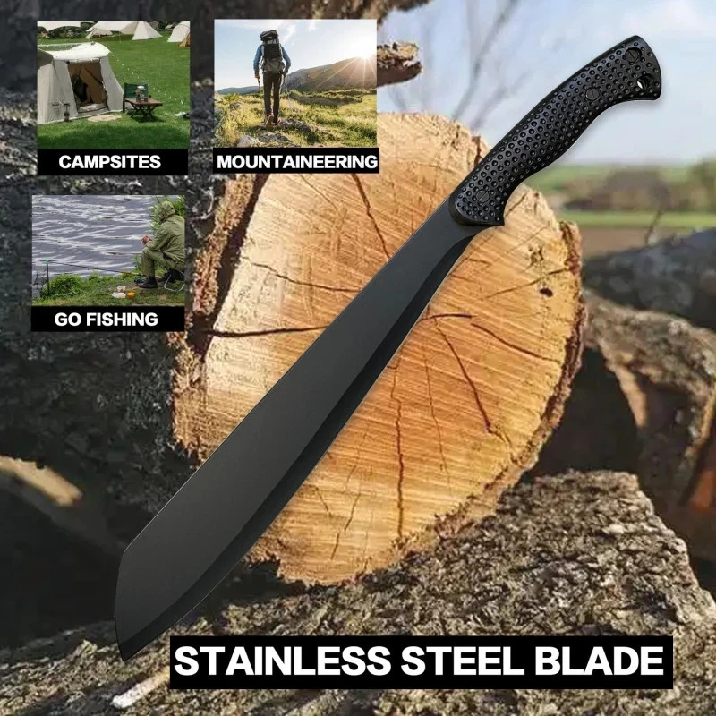 Hoja de acero inoxidable Full Tang 420 de 21 pulgadas, viene con funda, mango antideslizante. Foto 1 de 4