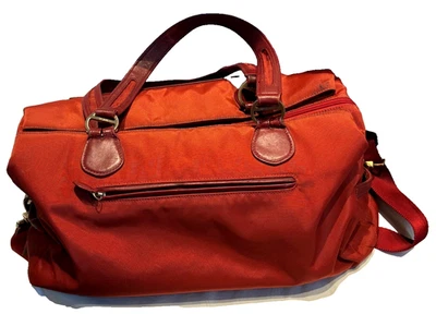 Bolso de mano TUMI ROJO de nailon y cuero, para pasar la noche, lona de cabina, ID 463 Foto 1 de 4