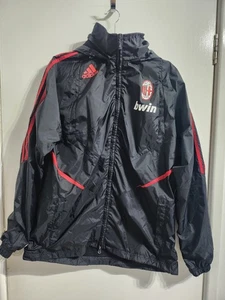 AC Milan 2009/10 Adidas Rain Jacket - Black Size 2XL Ladies Bench Training - Picture 1 of 6