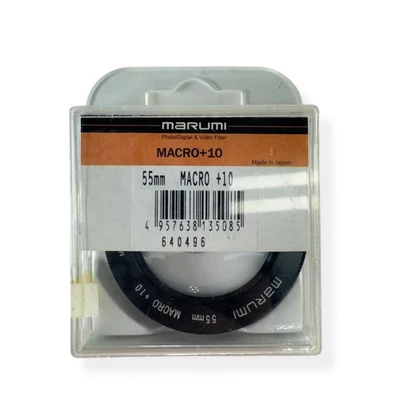 Marumi Macro +10 Filter 55mm Made in Japan Close Up Lens Photo Digital Video - Image 1 of 4