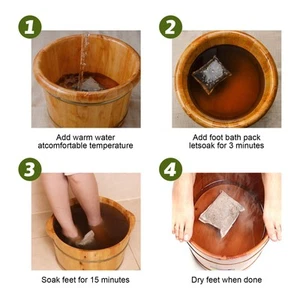 20pcs Lymphatic Drainage Ginger Foot Soak Pack Relax Massage Leg Slimming Fo FSK - Bild 1 von 24