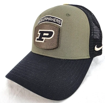 NOVO Chapéu Boné Caminhoneiro Purdue Boilermakers Verde Nike Militar Snapback Adulto M/G - Imagem 1 de 4