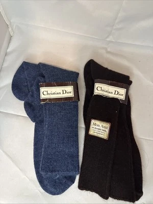 Christian Dior Mon Ami Hi-Guard Heel Women’s Socks USA Nylon Acrylic - Image 1 of 4