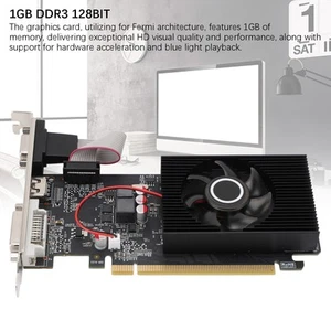 Hot Graphics Card 1GB DDR3 128bit PCI Express 2.0 X 16 DVI VGA HD Multimedia In - Picture 1 of 24