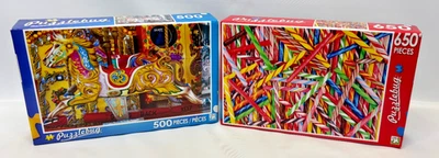 Puzzlebug 500 & 650 Piece Jigsaw Puzzles Lot of 2 - BRAND NEW - FACTORY SEALED - Image 1 of 4