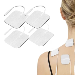 4 Square Clear Tens Electrode Pads Self-Adhesive Electrodes for Tens Machines - Picture 1 of 6