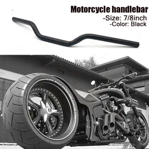 Manillar de barras de arrastre universales negras de 7/8" para Harley Honda - Imagen 1 de 4