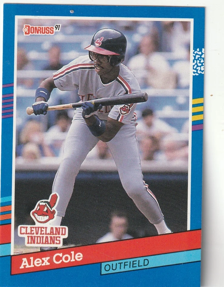 FREE SHIPPING-MINT-1991 Donruss Alex Cole Cleveland Indians #383 - Image 1 of 1