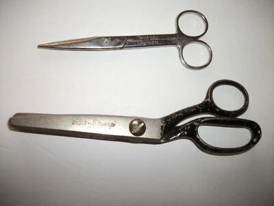 Lot of 2 Vintage Scissors Sta Sharp Pinking Scissors USA & Boker USA Scissors - Image 1 of 4