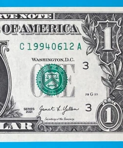 1994 June 12 : C 19940612 A BIRTHDAY Note $1 One Dollar Bill *UNC* - Picture 1 of 3