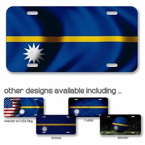 High Grade Aluminum License Plate - Flag of Nauru (Nauruan) - Many Options - Picture 1 of 10
