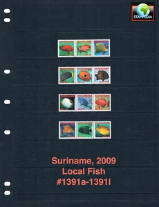 1/3 off $33.40 Scott Value - 2009 SURINAME Fish 12v SURINAM CV MNH NH UMM - Picture 1 of 4