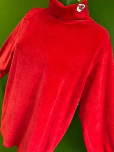 Jersey para mujer NFL Kansas City Chiefs vintage de terciopelo cuello redondo mediano nuevo sin etiquetas - Imagen 1 de 6