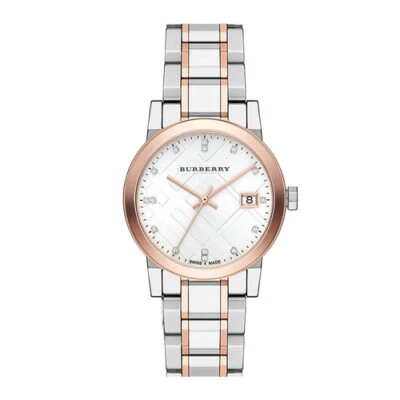 Nuevo reloj para mujer Burberry BU9127 Heritage dos tonos 34 mm Foto 1 de 3