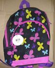 FAB StarPoint Black/Multi-colored Butterflies 14X12 Adjustable Shoulder Backpack