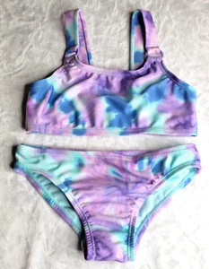 Wonder Nation Girls Swimsuit 2 Piece Tie Dye Lavender Size XS (4-5) - Picture 1 of 5