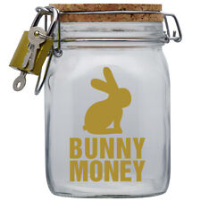 Spardose Geld Geschenk Ideen Bunny Money Transparent Gold Größe L 1 Liter 