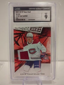 2021 COLE CAUFIELD Authentic Rookies Jersey Red CGC 9 Rookie Year SP Game Used - Picture 1 of 2