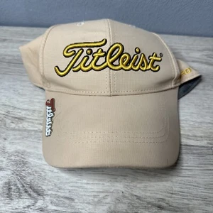 Titleist Golf Pro V1X Tan Strapback Hat/Cap Adjustable with raised logo - Picture 1 of 6