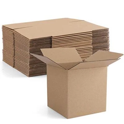 Eupako 4x4x4" Cardboard Box Mailers 25 Pack Cube 4x4x4 Inches (25 Pack) Brown - Image 1 of 4
