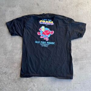 2000s Y2K Vintage Old Fish House I Got The Crabs Funny T-shirt XL