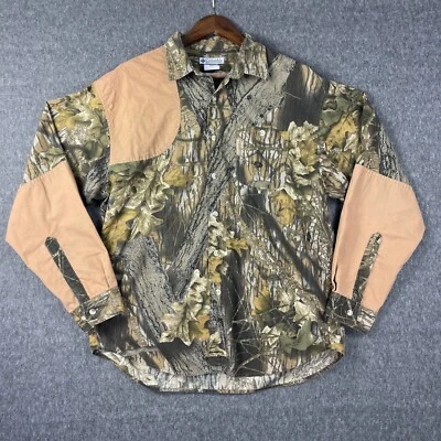 Columbia Shirt Size Medium Camouflage Long Sleeve Hunting Mossy Oak Camo *Flaw - Image 1 of 4