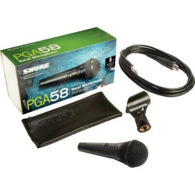 Shure PGA58-QTR Cardioid Dynamic Vocal Microphone with 15' XLR-QTR Cable - Image 1 of 4