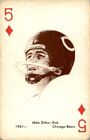 1963 Stancraft Playing Cards Red Back Mike Ditka Chicago Bears #5DIAMONDS