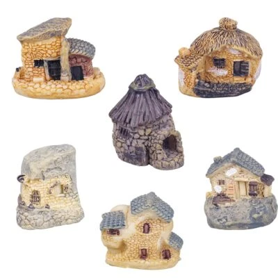 6pcs Miniature Fairy Garden House Accessories Mini Fairy Stone Cottage Tiny Hous - Image 1 of 4