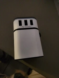 Fast Travel Adapter Worldwide Wall Charger Power Plug with 3 USB - Picture 1 of 20