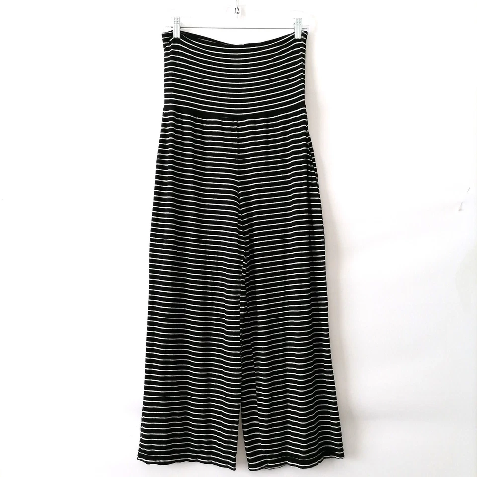 Mono acampanado a rayas con hombros descubiertos blanco y negro Max Studio para mujer talla M Foto 1 de 4