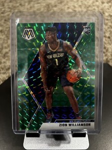 2019-20 Panini Mosaic Rookies Green Prizm Zion Williamson #209 Rookie RC