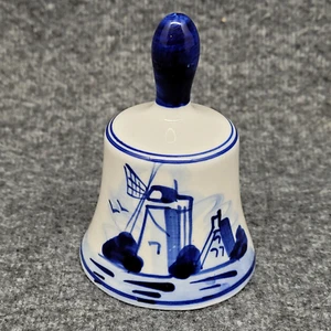 Vintage Delft Blue Holland Porcelain Bell Handpainted Signed 3" - Picture 1 of 10