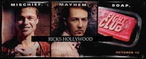 Original FIGHT CLUB 48" x 119 1/2" ROLLIERTES VINYL-BANNER Edward Norton Brad Pitt - Bild 1 von 1