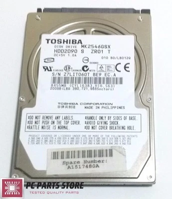 Toshiba 200GB 2.5" MK2546GSX HDD2D90 S ZR01 T G002217A FOR PCB PARTS REPAIR  - Image 1 of 4