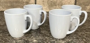 4 Vtg Corelle Stoneware Periwinkle Light Pastel Blue Coffee Mugs Cups Friendship - Picture 1 of 5