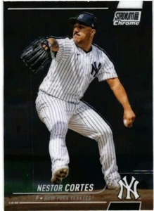 2022 TOPPS STADIUM CLUB CHROME # 321 - NESTOR CORTES - NEW YORK YANKEES - Picture 1 of 2